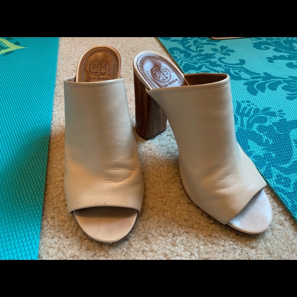 Tory Burch Block Heel Mules ~ Sz 8.5